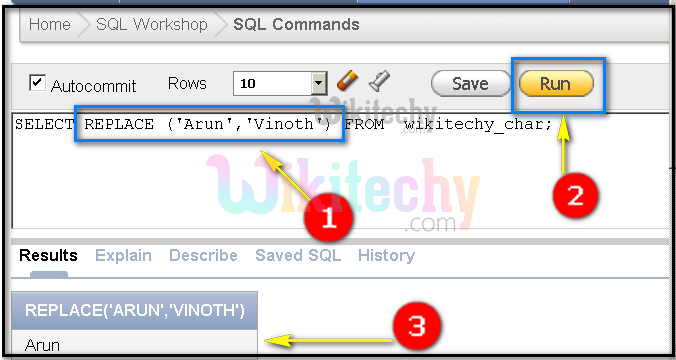  oracle character function replace condition